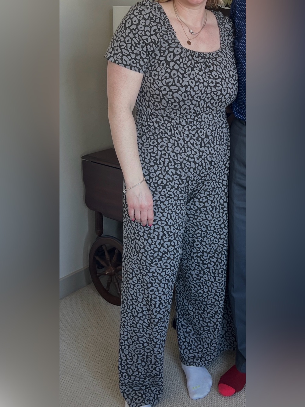 Smash + Tess Gray Wide-Leg Romper - XL
